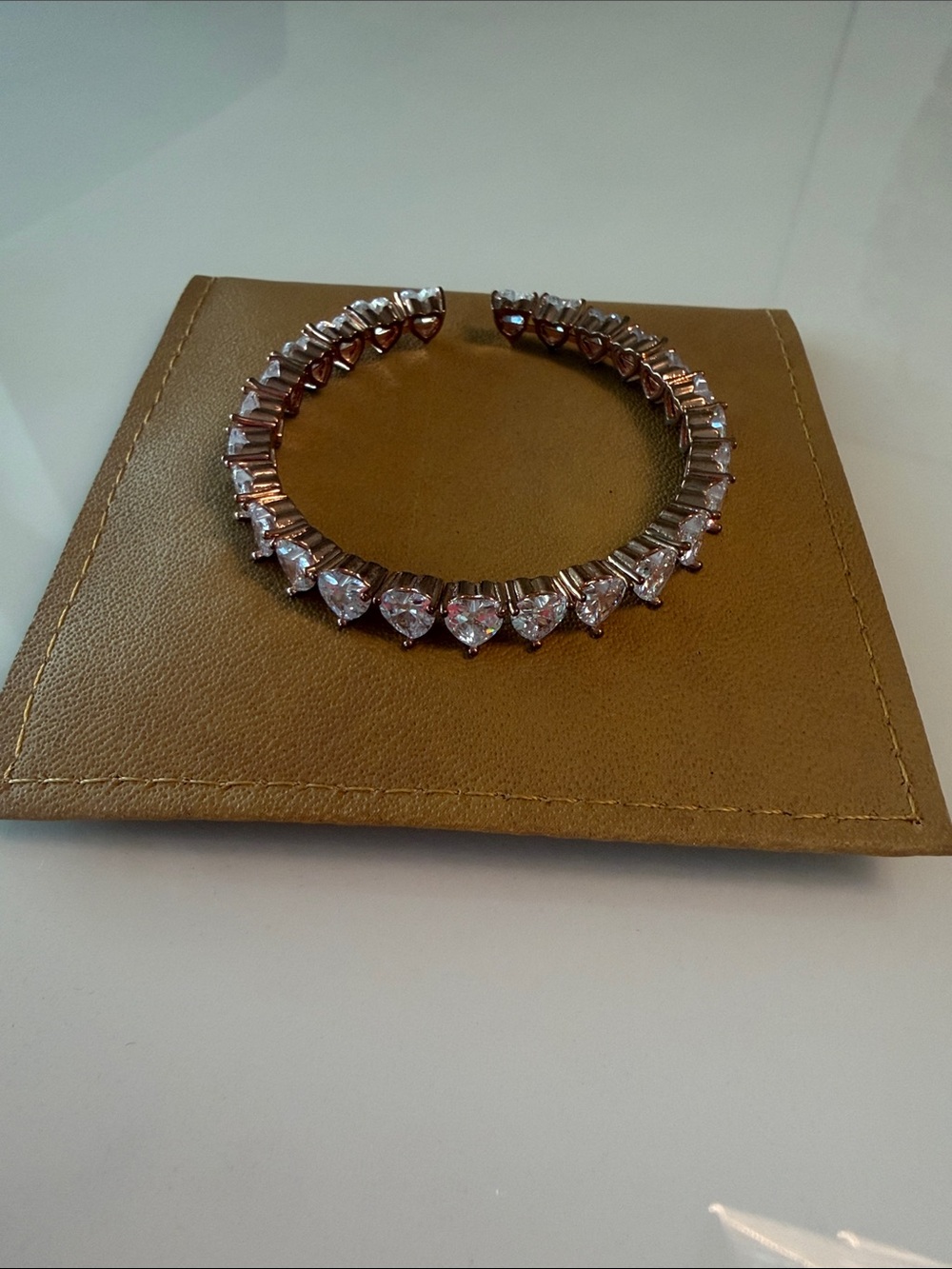 Crystal Tennis Bracelet - Rose Gold & Clear Stones